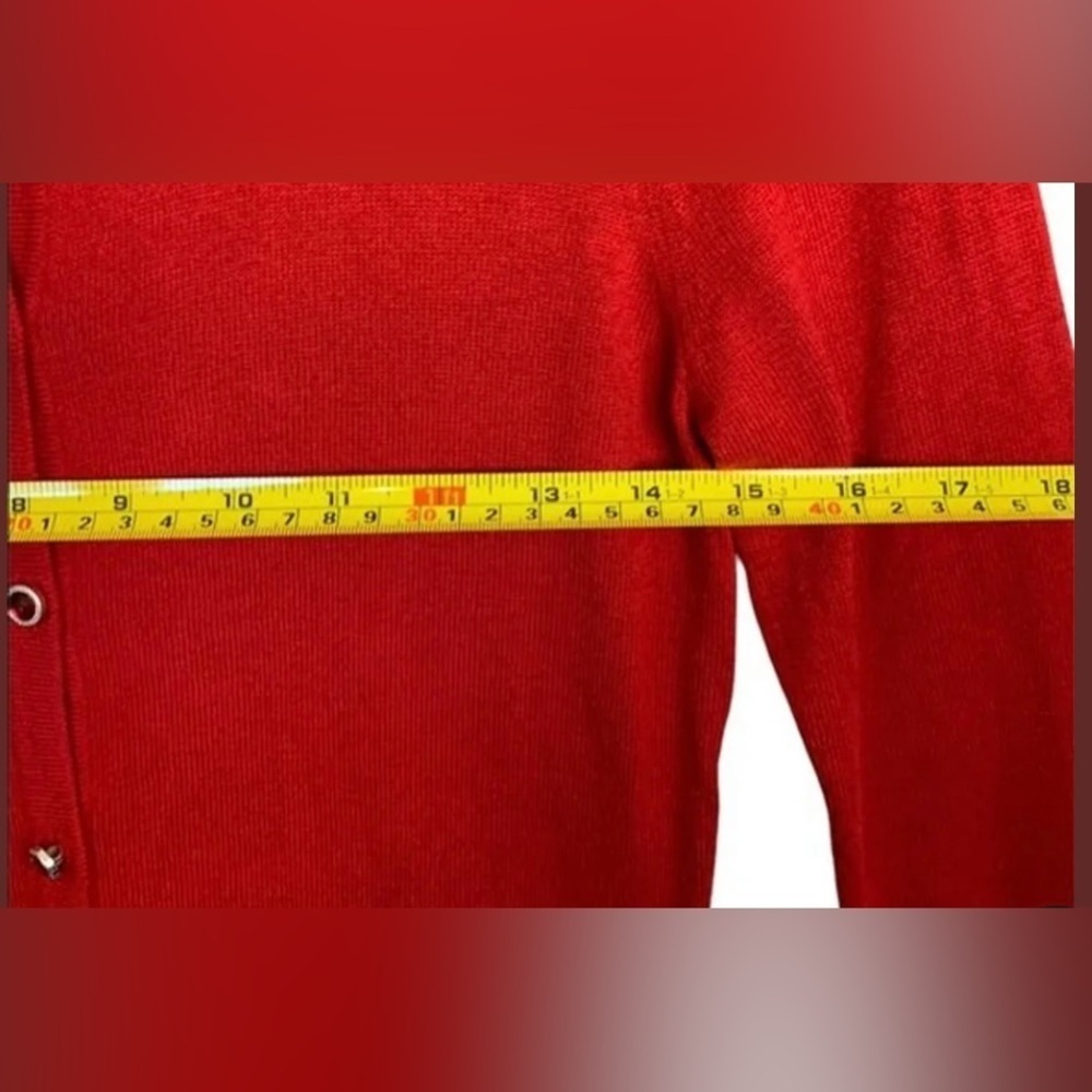 7TH Avenue Design Studio Womens Red Button Up Cardigan. XS NWT​ - Picture 7 of 9